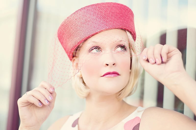 Woman wearing sun halo veil